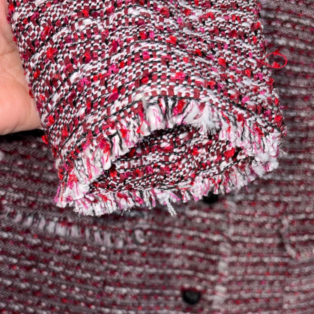 Karl Lagerfeld Maroon Textured Blazer - Picture 6 of 15